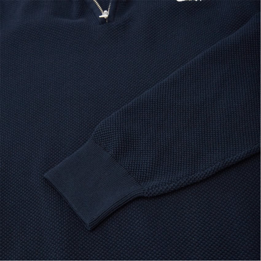 Gant Knitwear COTTON PIQUE HALF ZIP 8030523 EVENING BLUE